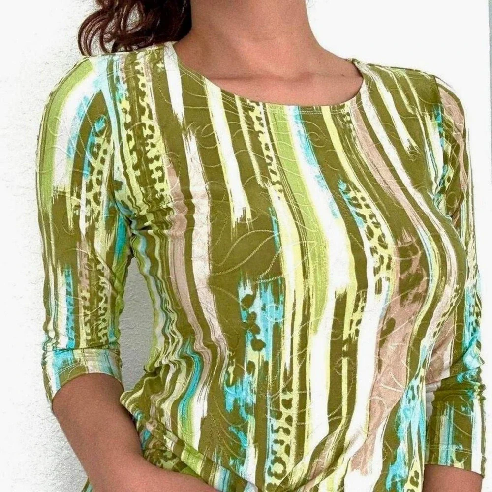 Y2K Abstract Print Top - Picture 4 of 7